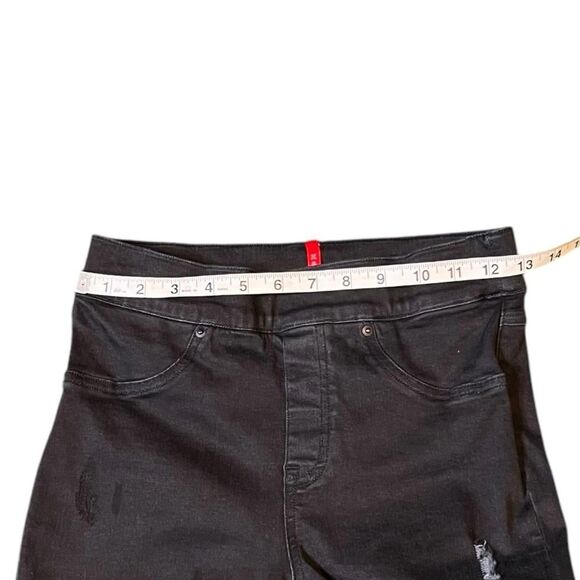 Spanx Vintage Black Distressed Skinny Jeans - Picture 6 of 9